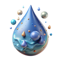 wonderful artistic Contaminated Water Drop Cutout Transparent Background Macro View original png
