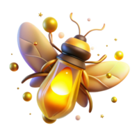 impressive abstract Firefly Glowing Yellow Light Transparent Background Cutout high resolution png