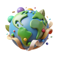 impressive classic Environmental Conservation Icon with Globe Cutout detailed png
