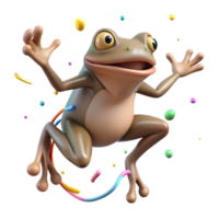 wonderful minimalist Common Frog Jumping Cutout Isolated Element exclusive png