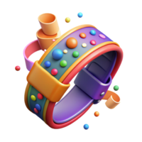 magnificent rustic Festival Wristband Colorful Design with Transparent Background premium png