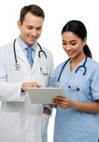 Medical Professionals Discussing Patient Data Using a Digital Tablet Device 1 photo
