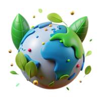 elegant modern Earth Globe with Green Overlay Soft Lighting Transparent authentic png