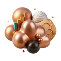 stunning abstract Bronze Ichimoku Cloud Chart with Clear Signals high quality png