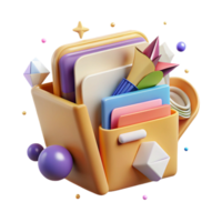 vibrant creative Archival Methods Document Folder Cutout premium png