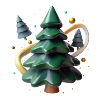 extraordinary artistic Dark Green Pine Tree with Transparent Background high resolution png