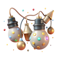 magnificent creative Christmas Lights Cutout Transparent Background high quality png