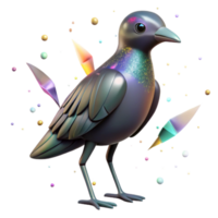 magnificent creative Backlit Silhouette of Bird in Zoo Aviary Transparent Background authentic png
