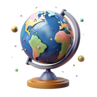 stunning minimalist Globe Tilted Axis Transparent Background Isolated Element high quality png