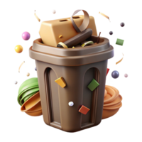 magnificent abstract Compost Bin Front View Cutout Transparent Background exclusive png