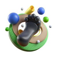 stunning abstract Carbon Footprint Graphic Isolated with Foot Icon exclusive png