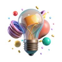 elegant rustic Energy Efficient Lightbulb Lit Transparent Background premium png
