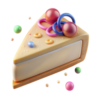 beautiful creative Cheesecake Slice with Graham Cracker Crust Cutout exclusive png
