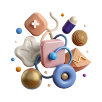 elegant artistic Connected Health Icons Set Minimalist Style high resolution png