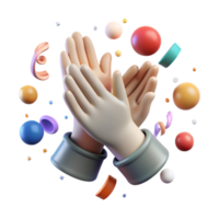 magnificent vintage Applause Clapping Hands with Transparent Background high resolution png