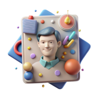 vibrant artistic Facial Recognition Technology Interface Cutout high resolution png