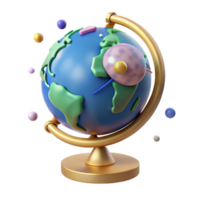 serene vintage Globe Tilted Axis Transparent Background Isolated Element high resolution png