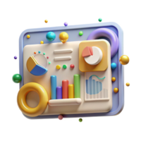 magnificent rustic Business Analytics Dashboard Metrics Display Isolated high resolution png