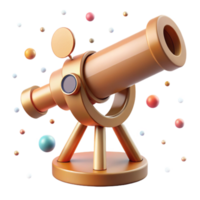 beautiful abstract Antique Telescope Side View Cutout high resolution png