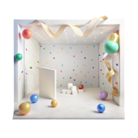 serene rustic Empty Room White Walls Transparent Background original png
