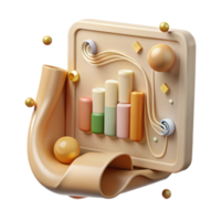 serene contemporary Beige Perpetual Futures Chart Element Isolated with Continuous Data original png
