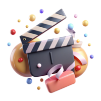 wonderful classic Clapperboard Open Close Animation Sequence Isolated original png