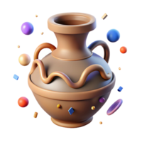 beautiful abstract Ancient Vase Ceramic Material Isolated Element detailed png