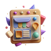 serene abstract E Commerce Platform Interface User Panel Cutout png