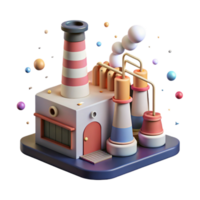 stunning rustic Factory Noise Pollution Smoke Stacks Transparent Background high quality png