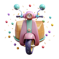 magnificent abstract Electric Scooter Front View Isolated Element high quality png