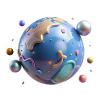 stunning vintage Globe Floating in Space Transparent Background original png