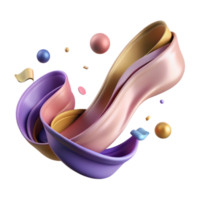 wonderful classic Dynamic Ribbon Flow Isolated Element professional png