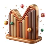 extraordinary classic Bronze Line Break Chart Element Isolated with Vertical Lines high quality png