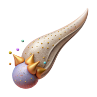 beautiful modern Comet Tail with Dust Particles Isolated detailed png