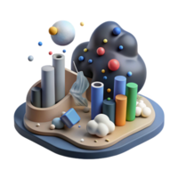 serene creative Data Points Visualizing Pollution Levels Transparent Background exclusive png