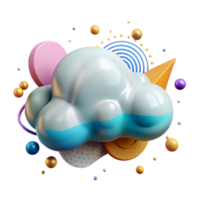 stunning vintage Bright Cloud Cutout with Vibrant Colors high resolution png