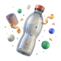 serene abstract Empty Plastic Bottle Ready for Recycling Transparent Background original png