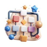 extraordinary creative Decision Making Icon Flowchart Diagram Isolated Element professional png