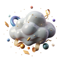 wonderful rustic Dark Storm Cloud Isolated with Lightning Bolt premium png