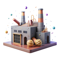 magnificent traditional Abandoned Factory Building Isolated Element genuine png