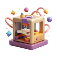 extraordinary minimalist D Printer with Filament Angled View Cutout authentic png