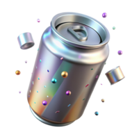 impressive minimalist Empty Aluminum Can Ready for Recycling Transparent Background authentic png