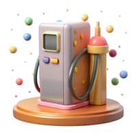 serene minimalist Electric Car Charging Station Isolated Element original png
