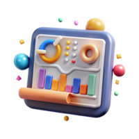 vibrant rustic Business Analytics Dashboard Metrics Display Isolated premium png