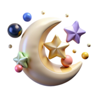 extraordinary vintage Crescent Moon Stars Isolated Element exclusive png