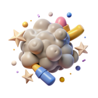 impressive creative Cartoon Explosion Effect with Smoke Transparent Background genuine png