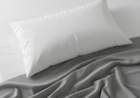 Design Mockup on White Pillow with Elegant Textile Details 1 photo