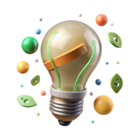wonderful modern Eco Friendly Lightbulb Glowing Softly Isolated high resolution png