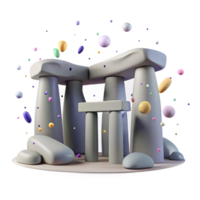 beautiful rustic Ancient Structure Stonehenge Silhouette Transparent exclusive png