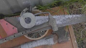 Background of the old tools to work around the house and in the garden. video